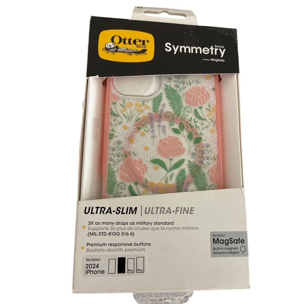 OtterBox Symmetry Series MagSafe Case iPhone 16 Floral Peachy Bloom Ultra-Slim